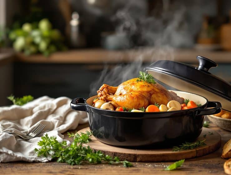 Pintade en cocotte : recette facile à réaliser chez soi